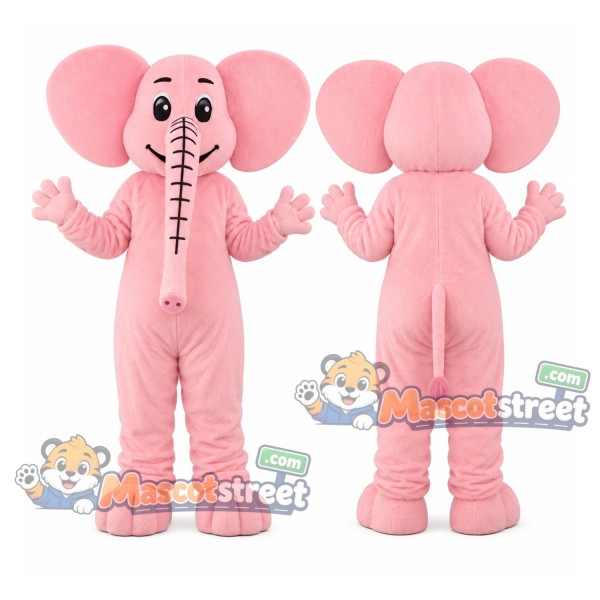 Pink Elephant Mascot Costume