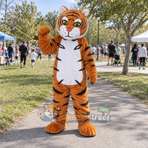 Orange Tiger Mascot Costume