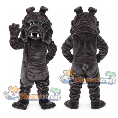 Gray Bulldog Mascot Costume Gray Bulldog Mascot Costume