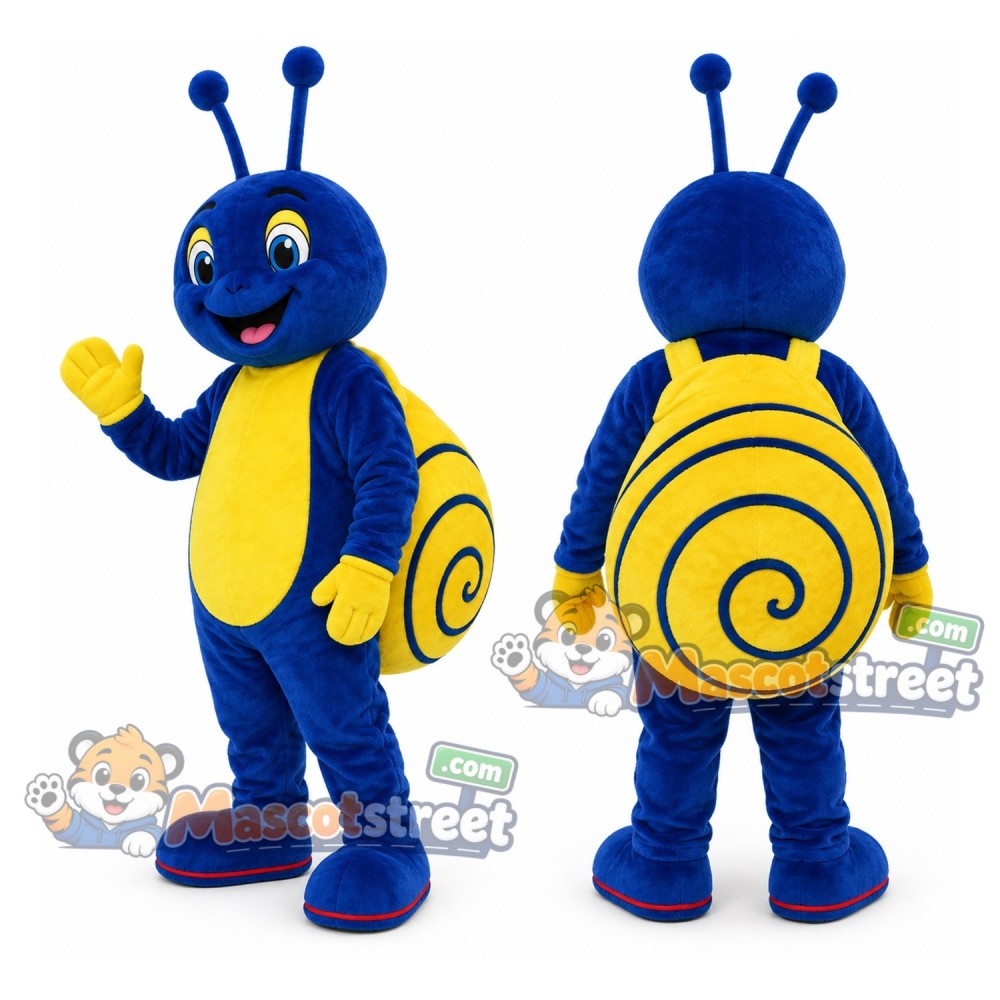 Blue Snail Mascot Costume Blue Snail Mascot Costume