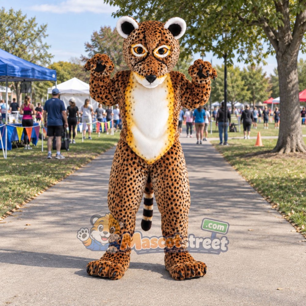 Spotted Leopard Mascot Costume Spotted Leopard Mascot Costume