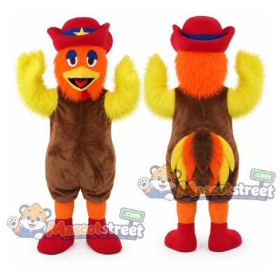 Brown Rooster Mascot Costume with Red Hat Brown Rooster Mascot Costume with Red Hat