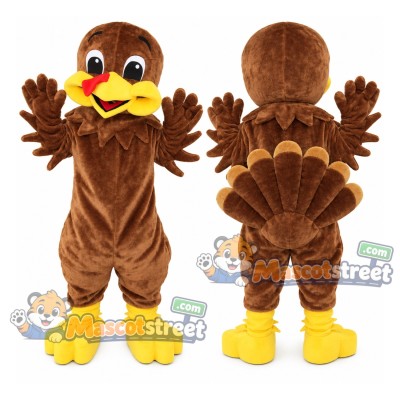 Brown Turkey Mascot Costume Brown Turkey Mascot Costume