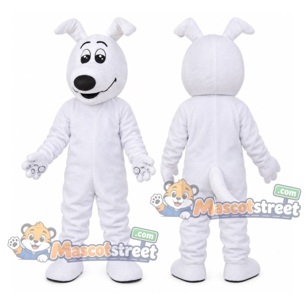 White Dog Mascot Costume