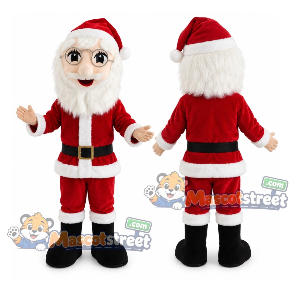 Santa Claus Mascot Costume with Red Suit and Red Hat Santa Claus Mascot Costume with Red Suit and Red Hat