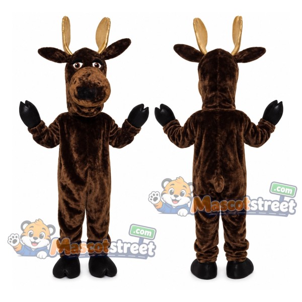 Brown Reindeer Mascot Costume