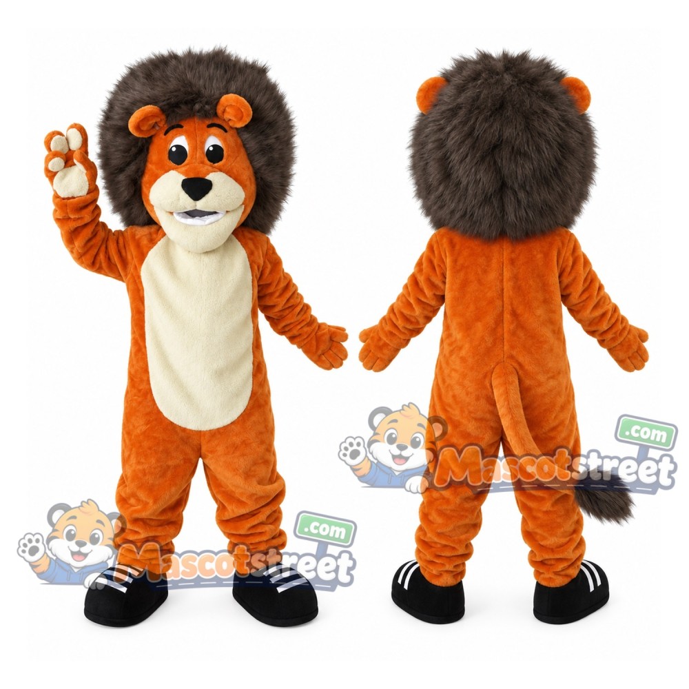 Orange Lion Mascot Costume Orange Lion Mascot Costume