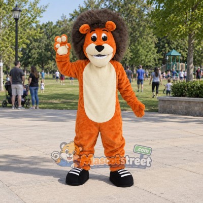 Orange Lion Mascot Costume Orange Lion Mascot Costume