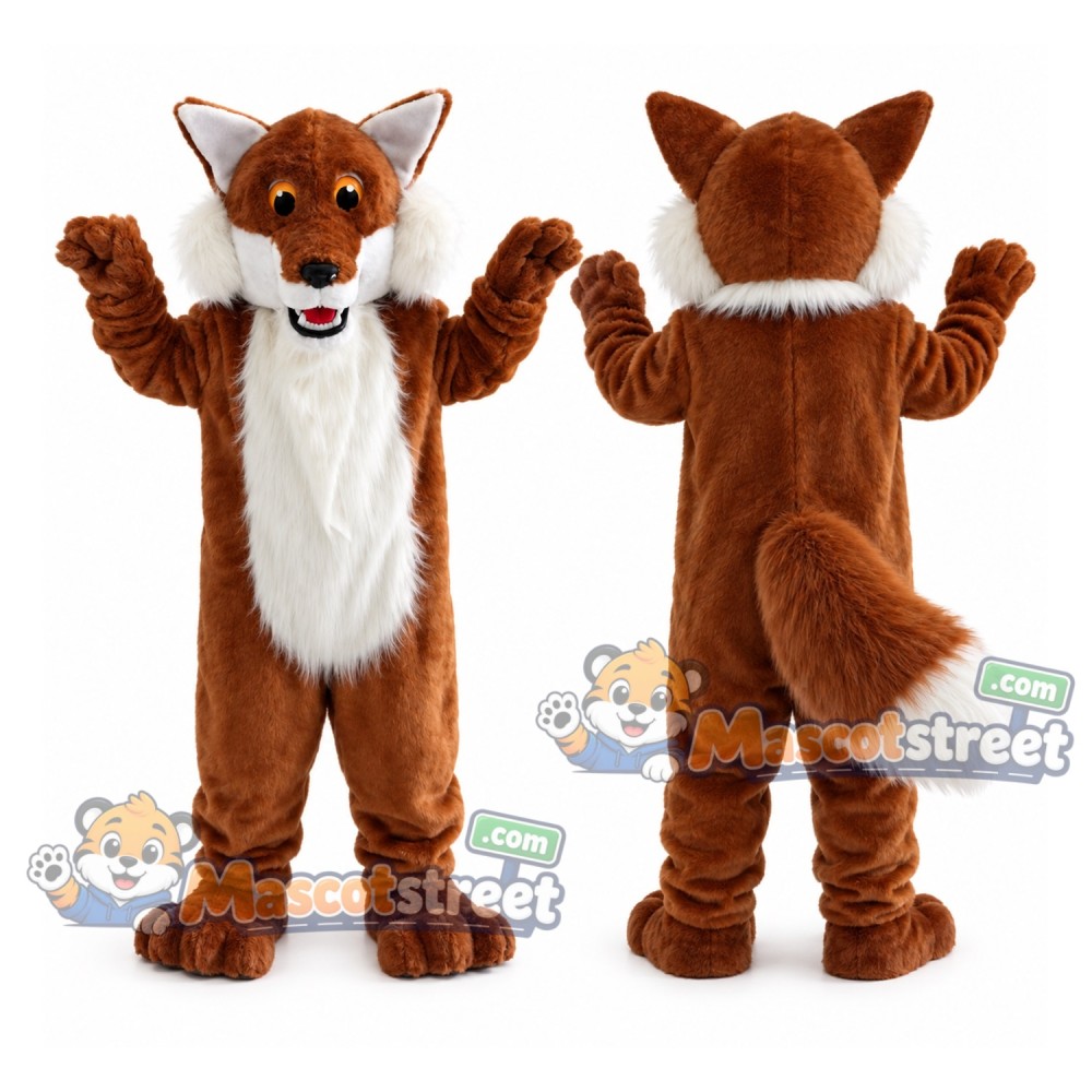 Brown Fox Mascot Costume Brown Fox Mascot Costume
