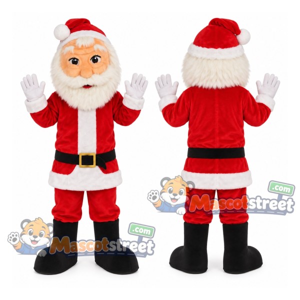 Santa Claus Mascot Costume with Red Suit and Red Hat