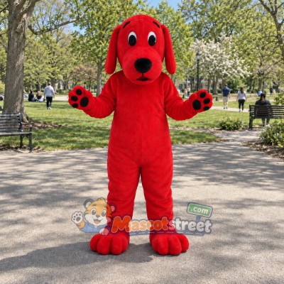 Red Dog Mascot Costume