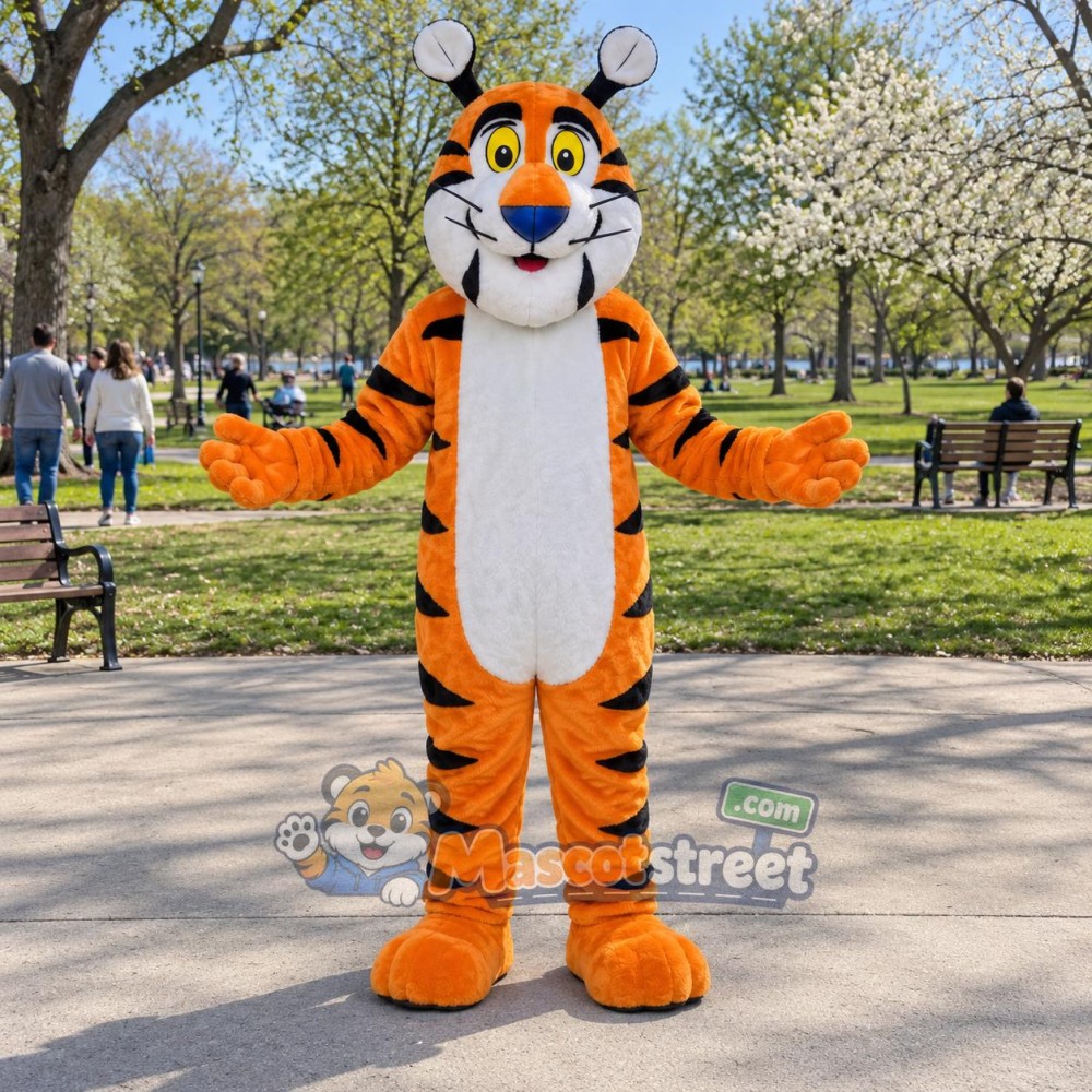Orange Tiger Mascot Costume Orange Tiger Mascot Costume