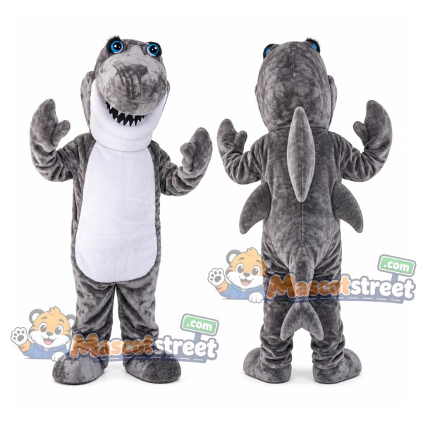 Gray Shark Mascot Costume