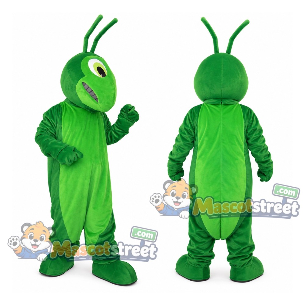 Green Grasshopper Mascot Costume Green Grasshopper Mascot Costume