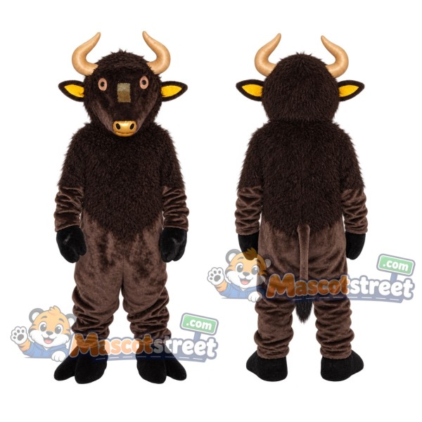 Brown Bull Mascot Costume