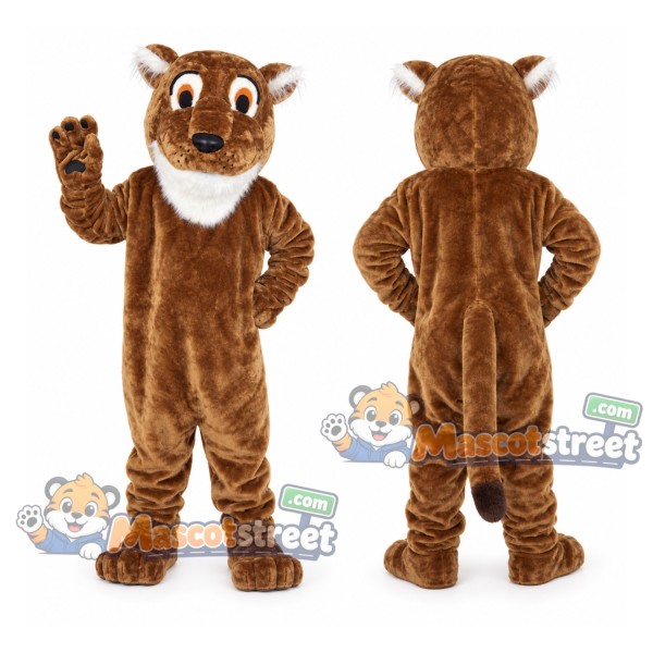 Brown Cougar Mascot Costume