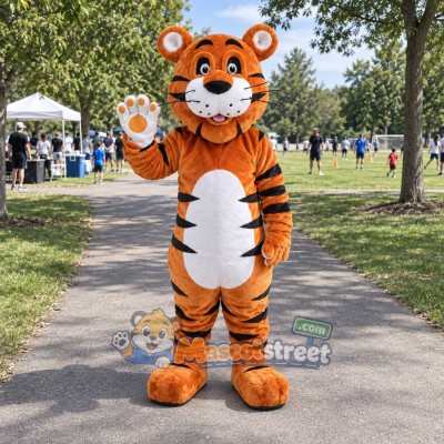 Orange Tiger Mascot Costume Orange Tiger Mascot Costume