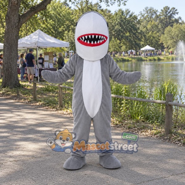 Gray Shark Mascot Costume