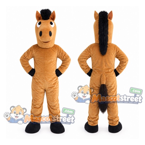 Tan Horse Mascot Costume