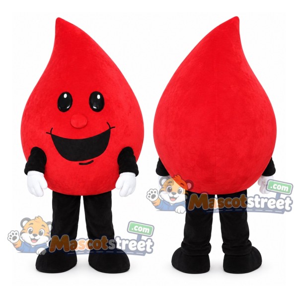 Red Blood Drop Mascot Costume