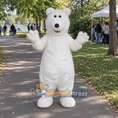 White Polar Bear Mascot Costume White Polar Bear Mascot Costume
