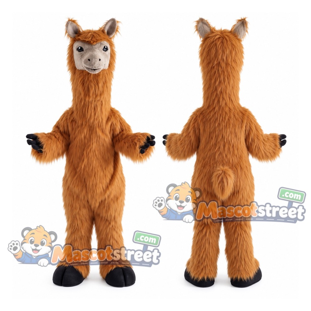 Brown Llama Mascot Costume Brown Llama Mascot Costume