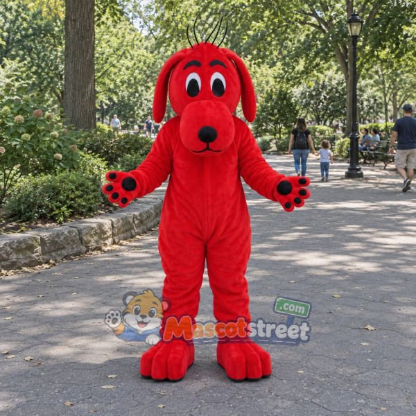 Red Dog Mascot Costume