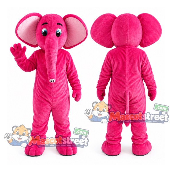 Pink Elephant Mascot Costume