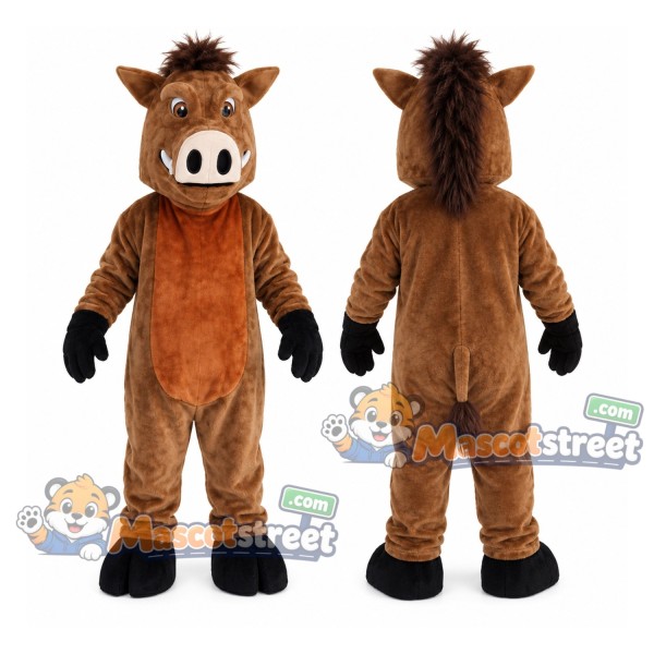 Brown Boar Mascot Costume