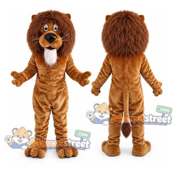 Brown Lion Mascot Costume