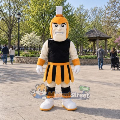 Knight Mascot Costume with Black and Gold Armor Knight Mascot Costume with Black and Gold Armor