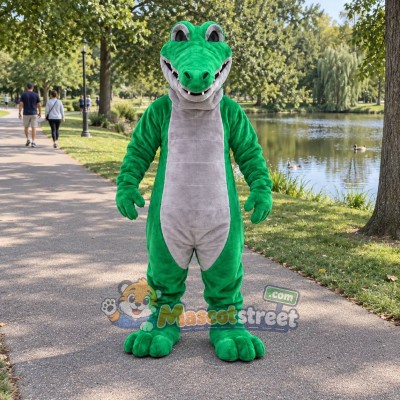 Green Crocodile Mascot Costume