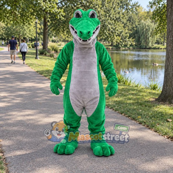 Green Crocodile Mascot Costume Green Crocodile Mascot Costume