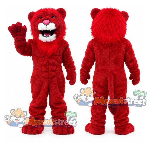 Red Lion Mascot Costume