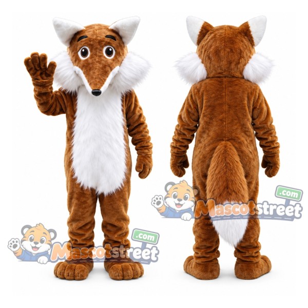 Brown Fox Mascot Costume
