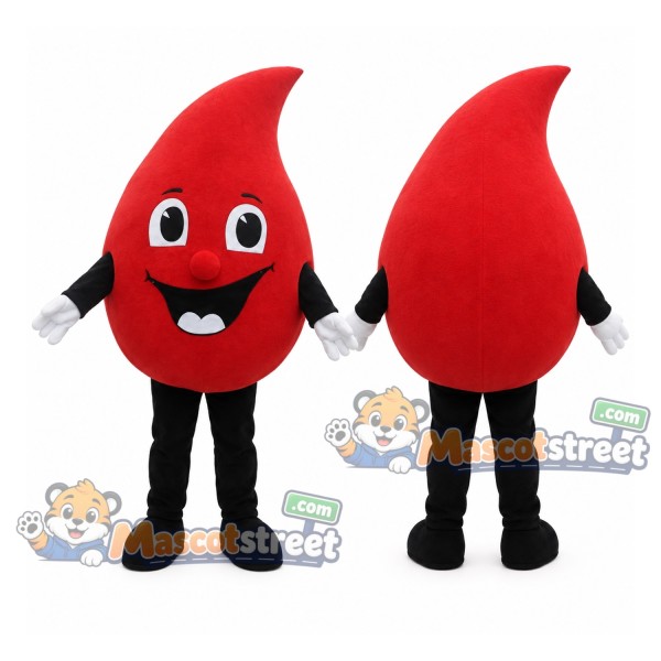 Red Blood Drop Mascot Costume