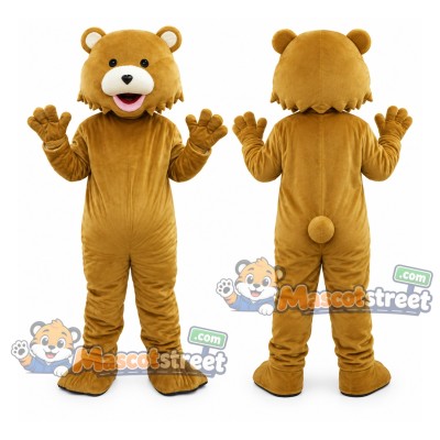 Tan Bear Mascot Costume
