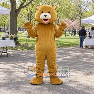 Tan Bear Mascot Costume Tan Bear Mascot Costume