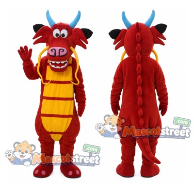 Red Chinese Dragon Mascot Costume Red Chinese Dragon Mascot Costume