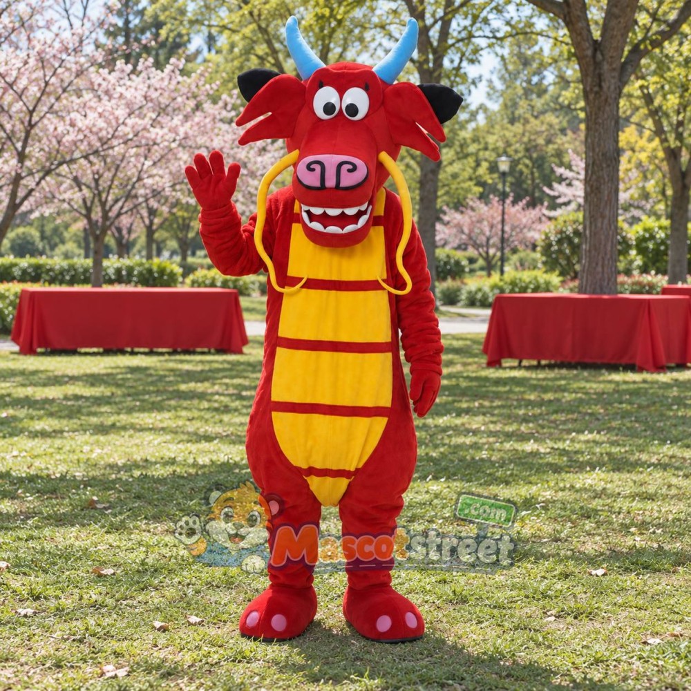 Red Chinese Dragon Mascot Costume