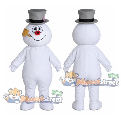 Snowman Mascot Costume with Gray Hat Snowman Mascot Costume with Gray Hat