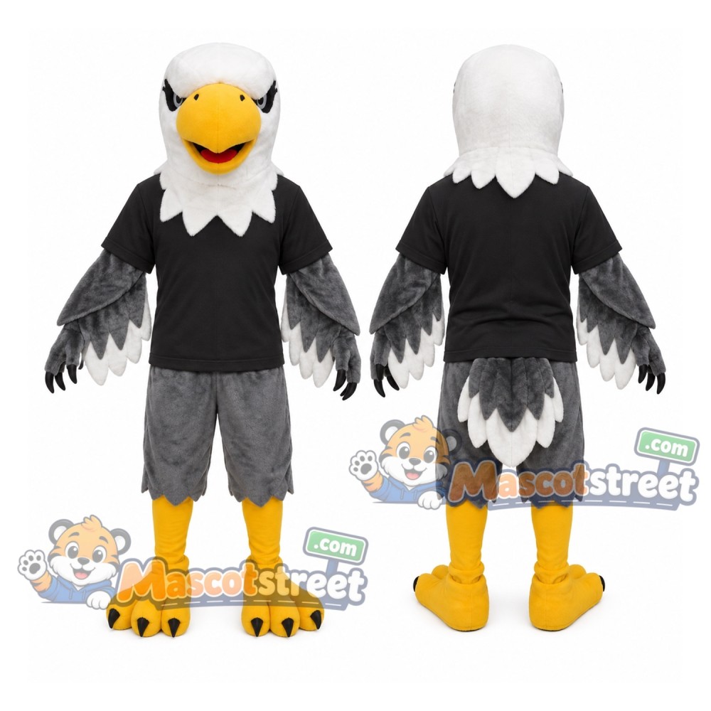 Gray and White Eagle Mascot Costume Gray and White Eagle Mascot Costume