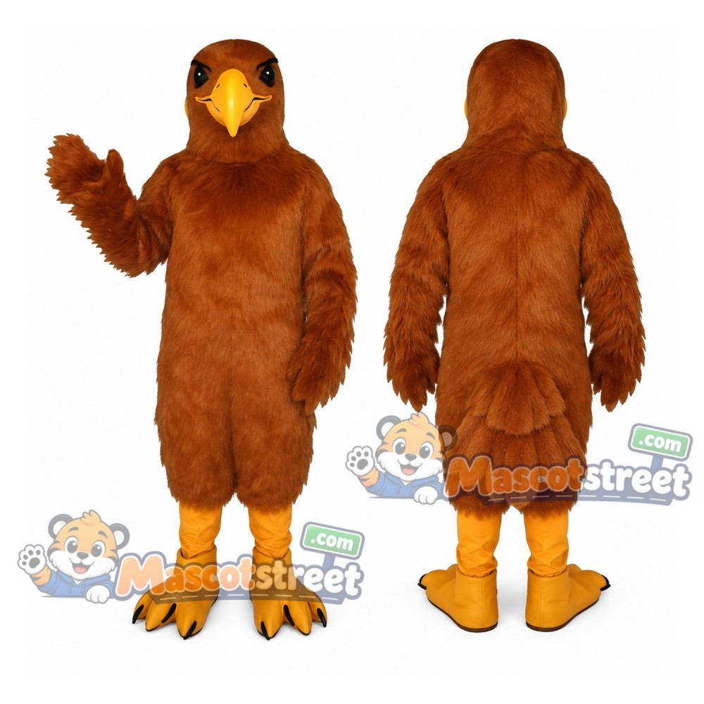 Brown Hawk Mascot Costume Brown Hawk Mascot Costume