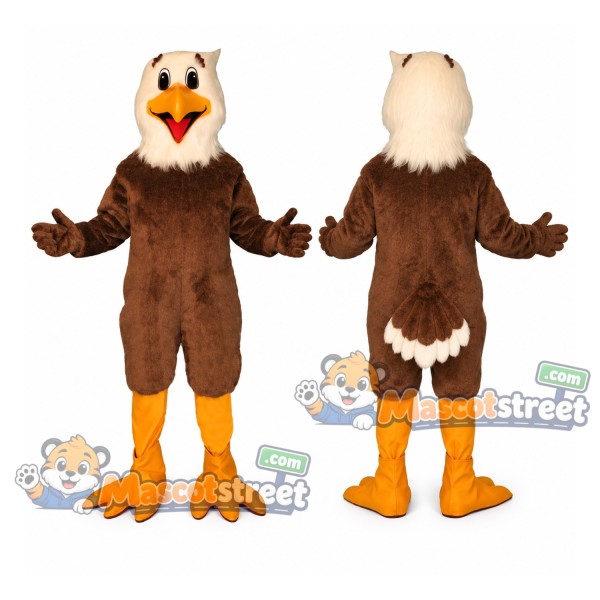 Brown and White Eagle Mascot Costume
