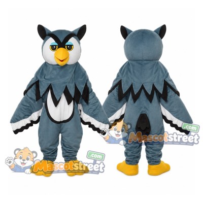Gray Owl Mascot Costume Gray Owl Mascot Costume