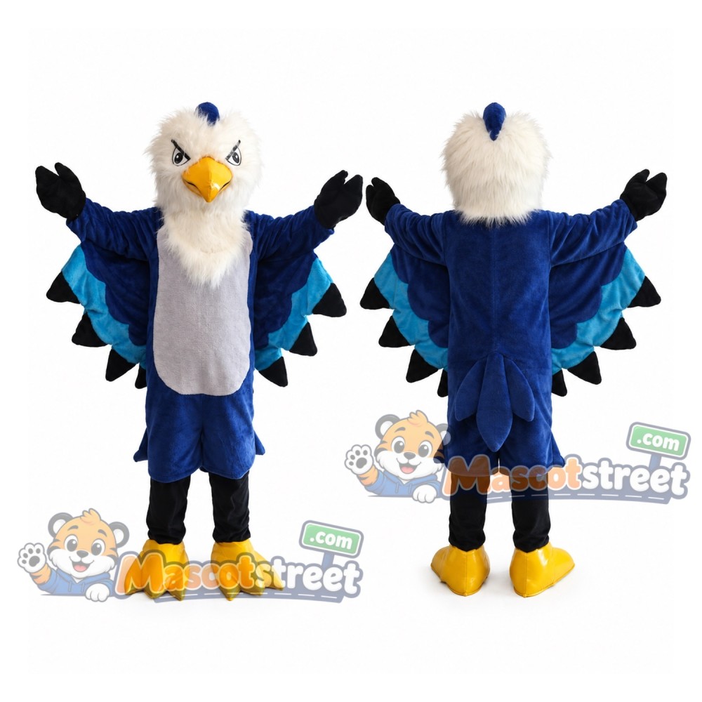 Blue and White Eagle Mascot Costume Blue and White Eagle Mascot Costume