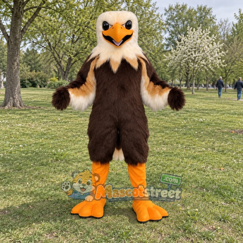 Brown Eagle Mascot Costume Brown Eagle Mascot Costume