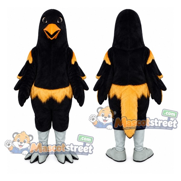 Black and Orange Bird Mascot Costume