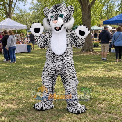 White Tiger Mascot Costume