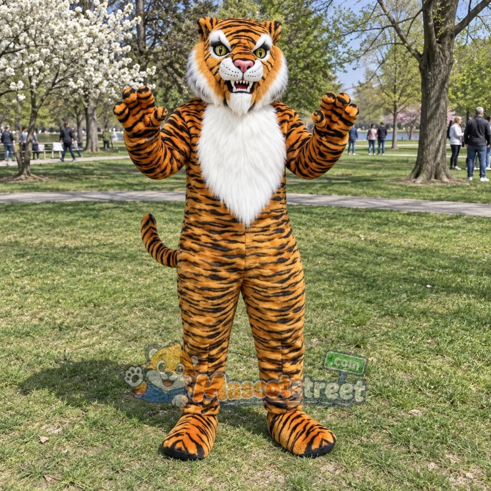 Orange Tiger Mascot Costume Orange Tiger Mascot Costume